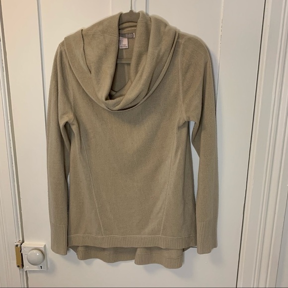 Beige Cowl Sweater - Picture 1 of 4